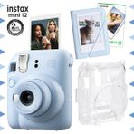 Instax Mini 12 Mavi Fotoğraf Makinesi 10'lu Film Mini Albüm ve Şeffaf Kılıf Seti
