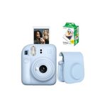 Instax mini 12 Mavi Fotoğraf Makinesi Deri Çanta ve 20'li Film Hediye Seti-FOTSI00195-ST3-20-DK