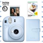 Instax Mini 12 Mavi Fotoğraf Makinesi ve 20'li Film Laporta Albüm ve Şeffaf Kılıf Seti