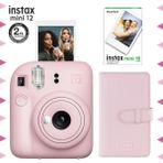 Instax mini 12 Pembe Fotoğraf Makinesi-10'lu Film ve Laporta Albüm Seti-FOTSI196-S3-10-LA