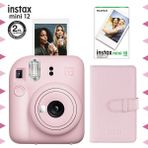 Instax Mini 12 Pembe Fotoğraf Makinesi 10'lu Film ve Laporta Albüm Seti