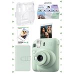 Instax Mini 12 Yeşil 10'lu Film Laporta Albüm Şeffaf Kılıf ve Fotoğraf Makinesi Seti