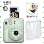 Instax Mini 12 Yeşil 10'lu Film Şeffaf Kılıf ve Fotoğraf Makinesi Seti