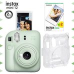 Instax Mini 12 Yeşil 20'li Film Şeffaf Kılıf ve Fotoğraf Makinesi Seti
