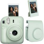Instax Mini 12 Yeşil Çerçeve Deri Kılıf ve Fotoğraf Makinesi Seti