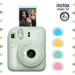 Instax Mini 12 Yeşil Fotoğraf Makinesi ve 4'lü Renkli Lens Seti