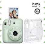 Instax mini 12 Yeşil Fotoğraf Makinesi ve Şeffaf Kılıf Seti-FOTSI197-S2-SK