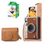 Instax Mini Evo Kahverengi Fotoğraf Makinesi Kahverengi Çantalı 20'li Film Hediye Seti 1