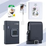 Instax Mini Liplay Plus Midnight Blue Çanta Albüm Kıskaç 20'li Film ve Fotoğraf Makinesi Hediye Seti