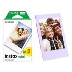 Instax Tüm Mini Makineler ile Uyumlu 20'li Film ve Fotoğraf Çerçevesi (Lila)