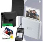 Instax Wide Link Beyaz Akıllı Telefon Yazıcısı + Çanta + Albüm + 20'li Film Seti