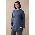 InStyle Etiket Detay Basic Gri Tunik