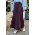 InStyle Gizli Lastikli Piliseli Mor Etek