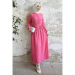 inStyle Lemina Kuşaklı Elbise - Pembe - 44