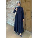 inStyle Lina Püsküllü Lacivert Elbise - 40
