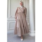 InStyle Modal Cupra Bolero Etekli Bej Takım