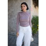 InStyle Omuzu Pileli Gül Kurusu Bluz