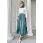 InStyle Piliseli Mint Yeşili Etek