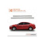 İntachrom Renault Fluence Krom Cam Çıtası 4 Parça 2010 -2019