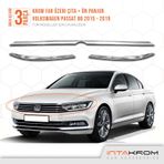 intakrom Volkswagen Passat B8 Krom Far Üzeri Çıta + Ön Panjur - 2015-2019