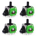 Intec Gaming Replaceable 3D Analog Joystick - Calibration Possible, 360° Control, Contactless Structure, Set of 4 - Compatible With PS4/PS5 Controllers