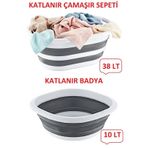 Intekcity Mega Katlanır Sepet (38 Lt) & Katlanır Badya (10 Lt)