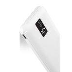 inteknoloji 10.000 Mah Kendinden Kablolu Dijital Göstergeli Garantili Ince Tasarım Tx 108 Beyaz Powerbank