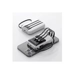 inteknoloji Powerbank 10000 Mah 2.0 Amper Dahili KabloluBeyaz