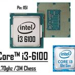 Intel Core i3-6100 3.70 Ghz 3MB Cache LGA 1151