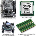 Intel I3 4130-4160 4. Nesil + H81 1150PIN Anakart + Işlemci Combo Fan + 16 GB Ddr3 Ram Set Bundle