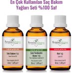 Intense Natural En Çok Kullanılan Saç Bakım Yağları Seti Saf No:1 - Hint Yağı, Çam Terebentin Yağı, Tatlı Badem Yağı