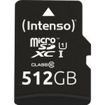 Intenso 3423493 UHS-I 512GB Micro SD Kart Hafıza Kartı Adaptörü ile Yüksek Hız ve Uyumlu Kullanım