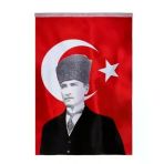 İnter Atatürklü Bayrak 70X105 Atatürklü Türk Bayrağı