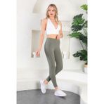İnter Moda Club Fitilli Yüksek Bel Toparlayıcı Konforlu Tayt 374 Çağla Yeşili - 2XL