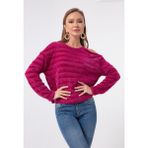 İnter Moda Club Kadın Simli Örme Kazak 14714 Mor - 36