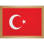 İNTER TÜRK BAYRAĞI VARAKLI ÇERÇEVE 50x70 INT-050