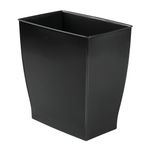 InterDesign Mono çöp kovası çöp kutusu – Dikdörtgen, plastik, plastik, Siyah, 28.4 x 18.9 x 30.3 cm