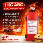 İnterform 1 kg Abc Kuru Kimyevi Tozlu Yangın Söndürme Tüpü