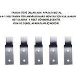 İnterform Yangın Tüpü Askı Aparatı Metal 5'li Set Vida ve Dübel Dahil