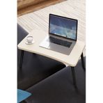 Intergo-Eticaret Renkli Laptop Sehpası Katlanabilir Yatak Koltuk Üstü Kahvaltı Bilgisayar Sehpası krem