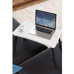 interGO-Renkli Laptop Sehpası Katlanabilir Yatak Koltuk Üstü Kahvaltı Bilgisayar Sehpası (Beyaz)