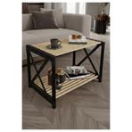 interhomestyle ZENNA Dekoratif Orta Sehpa Siyah-Ahşap (PAKET İÇİ QR VİDEO İLE KURUNUZ)