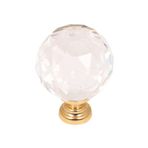 İNTERİO Kristal Düğme Kulp Modelleri Altın Dolap Çekmece Mobilya Mutfak Kulbu 30mm 3 Adet