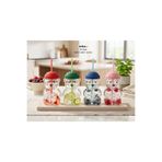 İnterlife Ayıcıklı Bardak Pipetli Renkli Sevimli Meşrubat Smothie Kahve Bardağı Borosilikat 580 ML