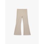 İnterlok Viskon Karışımlı Slim Fit Normal Bel İspanyol Paça Tayt
