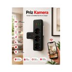 intermax 3'lü Termal Akım Korumalı bebek bakıcı Priz Güvenlik Kamerası Wİ-Fİ 1080P HD 4K CCTV Kamera