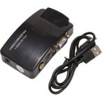 Internet Av VGA Adaptörü Rca VGA Dönüştürücü Pc Rca Kompozit S-Video Av Girişi Pc VGA LCD Çıkış Dönüştürücü Anahtar Kutusu (Yurt Dışından) - Siyah