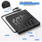 Internet Harici DVD Optik Sürücü Dizüstü Masaüstü Evrensel Çok Fonksiyonlu CD Yazıcı Usb3.0 Harici Optik Sürücü Oynatıcı (Yurt Dışından) - black
