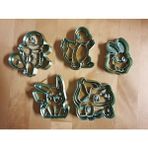 Internos Design 5'li Pokemon Hamur Şekillendirici Kurabiye Kalıbı