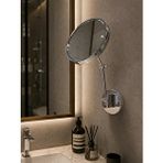 İntersteel Işıksız Hareketli Akrobat Makyaj Aynası - Banyo Ve Yatak Odası Duvara Monte Makyaj Aynası (işıksız) Gri